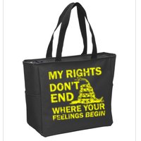 Rights Don't End Where Feelings Begin Zip Tote Bag