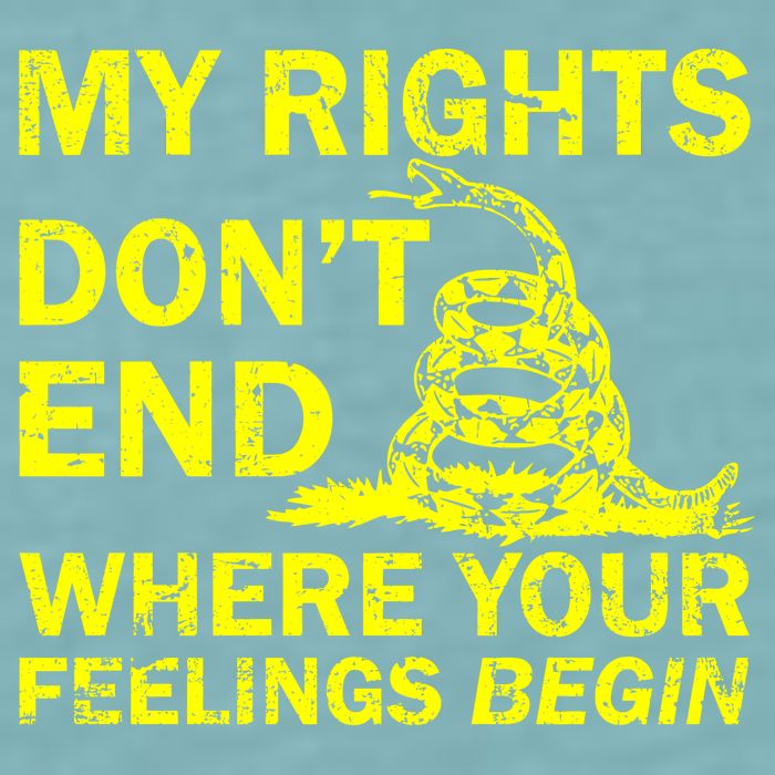 Rights Don't End Where Feelings Begin Sueded Cloud Jersey T-Shirt