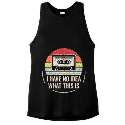 Retro I Have No Idea What This Is Kids Funny Cassette Ladies PosiCharge Tri-Blend Wicking Tank