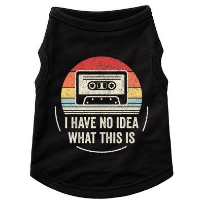 Retro I Have No Idea What This Is Kids Funny Cassette Doggie Tank