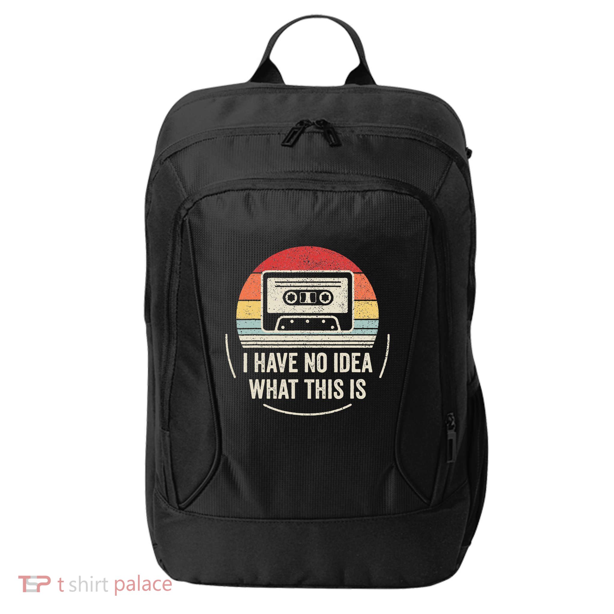Retro I Have No Idea What This Is Kids Funny Cassette City Backpack