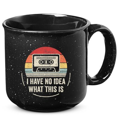 Retro I Have No Idea What This Is Kids Funny Cassette 15oz Campfire Ceramic Mug