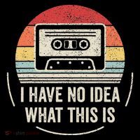 Retro I Have No Idea What This Is Kids Funny Cassette Drawstring Bag
