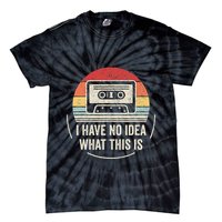 Retro I Have No Idea What This Is Kids Funny Cassette Tie-Dye T-Shirt