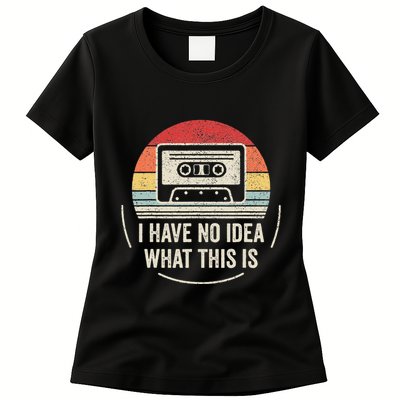 Retro I Have No Idea What This Is Kids Funny Cassette Womens T-Shirt