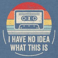 Retro I Have No Idea What This Is Kids Funny Cassette Garment-Dyed Sweatshirt