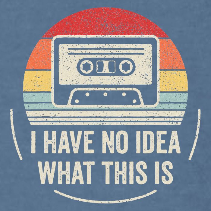 Retro I Have No Idea What This Is Kids Funny Cassette Garment-Dyed Sweatshirt