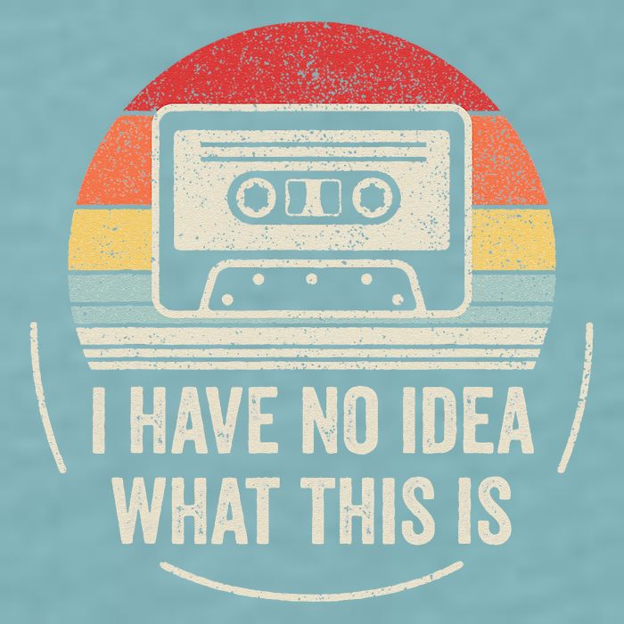 Retro I Have No Idea What This Is Kids Funny Cassette Sueded Cloud Jersey T-Shirt