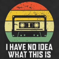 Retro I Have No Idea What This Is Funny Cassette Garment-Dyed Fleece Hoodie