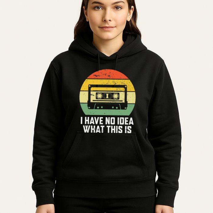 Retro I Have No Idea What This Is Funny Cassette Hoodie