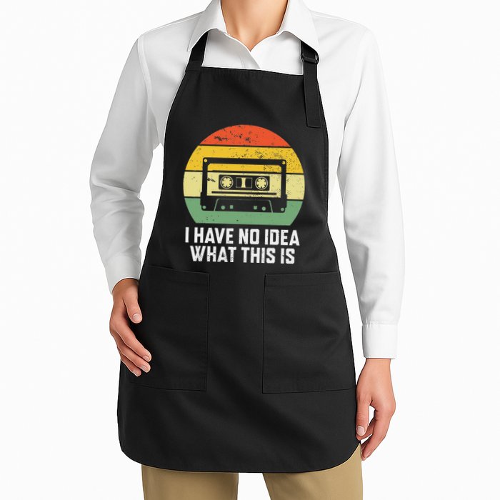 Retro I Have No Idea What This Is Funny Cassette Apron