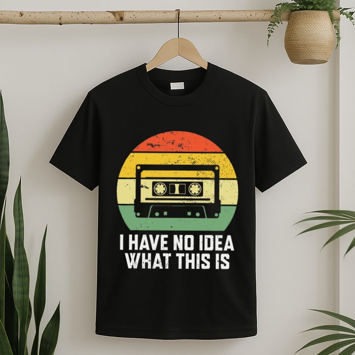 Retro I Have No Idea What This Is Funny Cassette T-Shirt