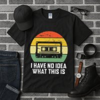 Retro I Have No Idea What This Is Funny Cassette Tall T-Shirt