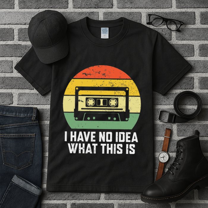 Retro I Have No Idea What This Is Funny Cassette Tall T-Shirt