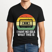 Retro I Have No Idea What This Is Funny Cassette V-Neck T-Shirt
