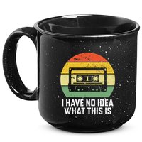 Retro I Have No Idea What This Is Funny Cassette 15oz Campfire Ceramic Mug
