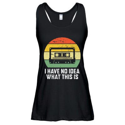 Retro I Have No Idea What This Is Funny Cassette Ladies Essential Flowy Tank