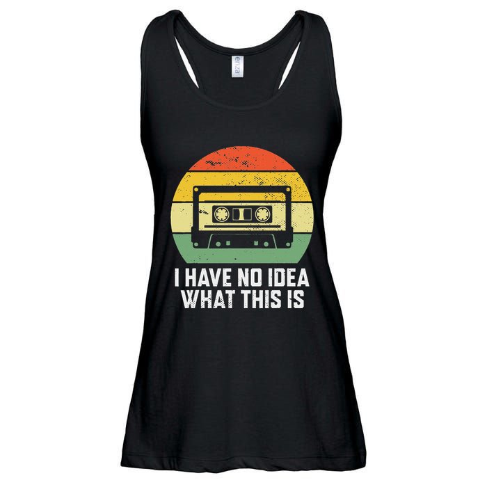 Retro I Have No Idea What This Is Funny Cassette Ladies Essential Flowy Tank