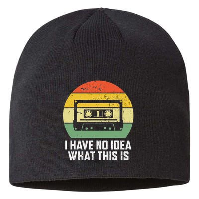 Retro I Have No Idea What This Is Funny Cassette Sustainable Beanie