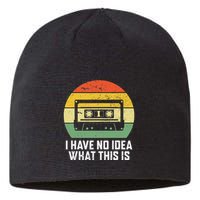 Retro I Have No Idea What This Is Funny Cassette Sustainable Beanie