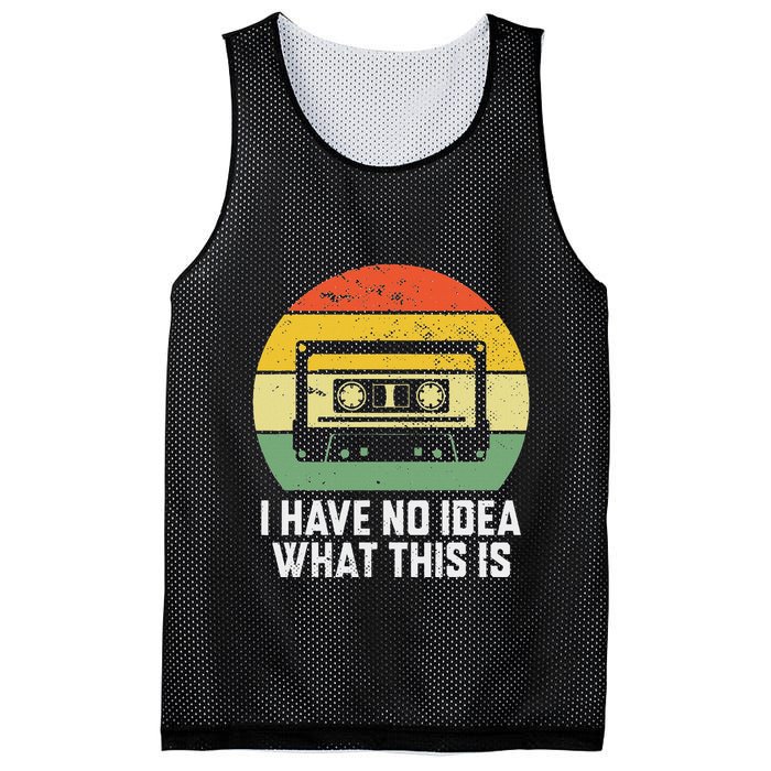 Retro I Have No Idea What This Is Funny Cassette Mesh Reversible Basketball Jersey Tank