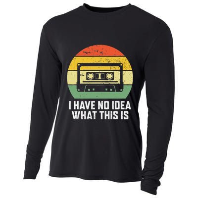 Retro I Have No Idea What This Is Funny Cassette Cooling Performance Long Sleeve Crew