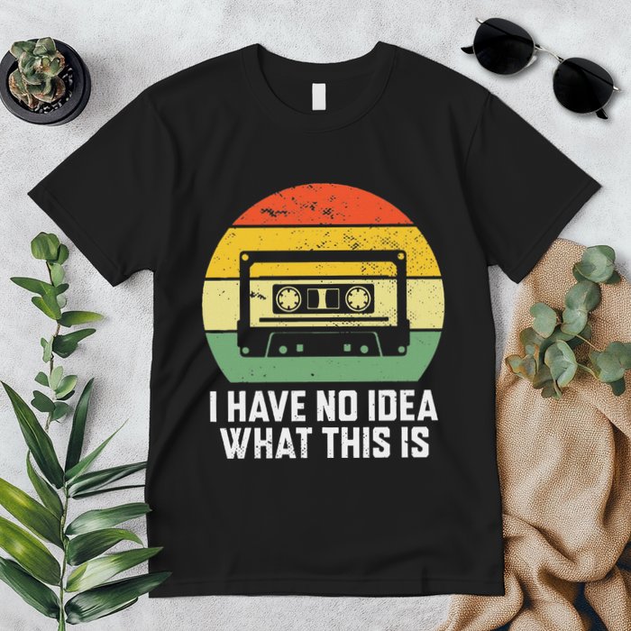 Retro I Have No Idea What This Is Funny Cassette Premium T-Shirt