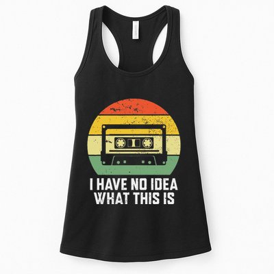 Retro I Have No Idea What This Is Funny Cassette Womens Tank Top