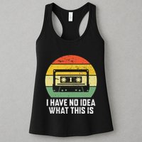 Retro I Have No Idea What This Is Funny Cassette Womens Tank Top
