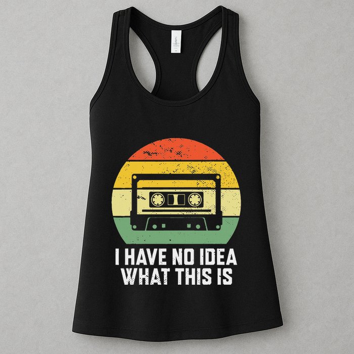 Retro I Have No Idea What This Is Funny Cassette Womens Tank Top
