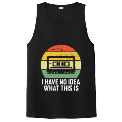 Retro I Have No Idea What This Is Funny Cassette PosiCharge Competitor Tank