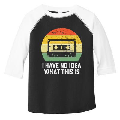 Retro I Have No Idea What This Is Funny Cassette Toddler Fine Jersey T-Shirt