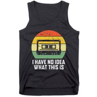 Retro I Have No Idea What This Is Funny Cassette Tank Top