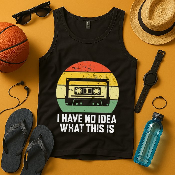 Retro I Have No Idea What This Is Funny Cassette Tank Top