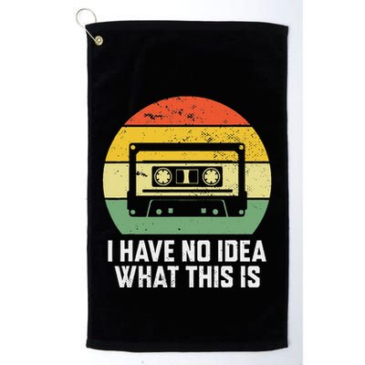 Retro I Have No Idea What This Is Funny Cassette Golf Towel