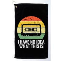 Retro I Have No Idea What This Is Funny Cassette Golf Towel