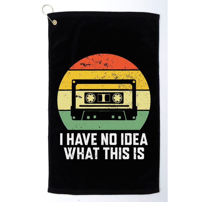 Retro I Have No Idea What This Is Funny Cassette Golf Towel