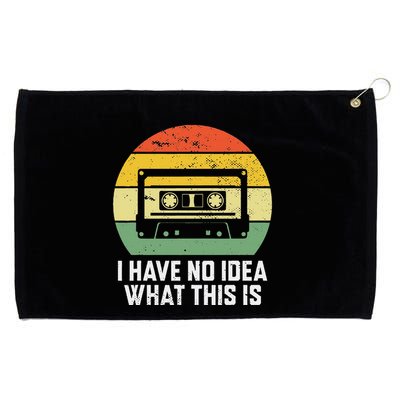 Retro I Have No Idea What This Is Funny Cassette Grommeted Golf Towel