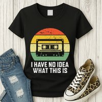 Retro I Have No Idea What This Is Funny Cassette Womens T-Shirt
