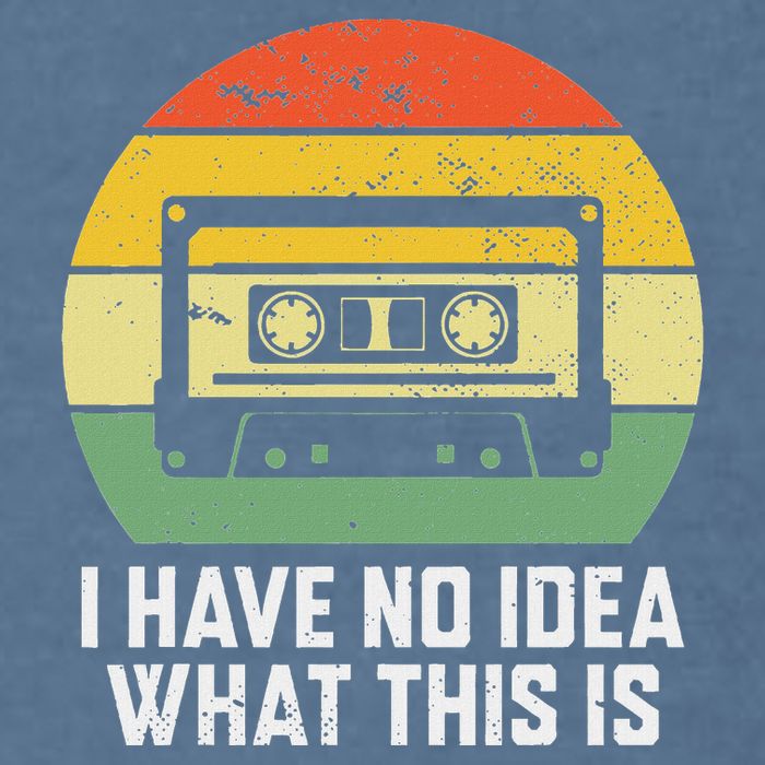 Retro I Have No Idea What This Is Funny Cassette Garment-Dyed Sweatshirt