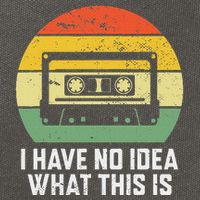 Retro I Have No Idea What This Is Funny Cassette Cotton Canvas Backpack