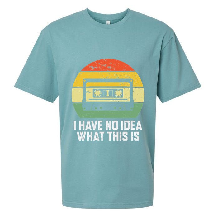 Retro I Have No Idea What This Is Funny Cassette Sueded Cloud Jersey T-Shirt