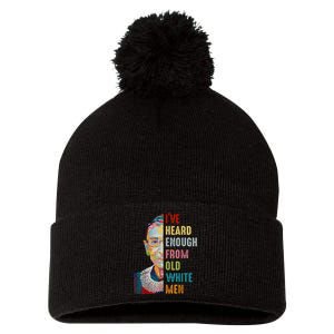 Rbg IVe Heard Enough From Old White Pom Pom 12in Knit Beanie