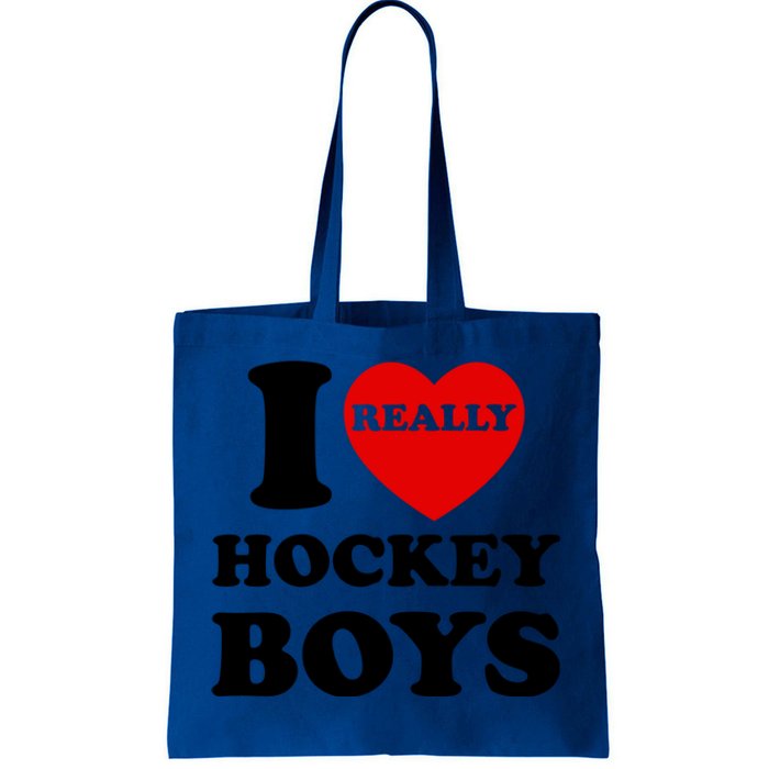 Retro I Heart Hockey I Love Hockey Family Matching Cute Gift Tote Bag