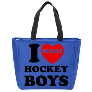 Retro I Heart Hockey I Love Hockey Family Matching Cute Gift Zip Tote Bag