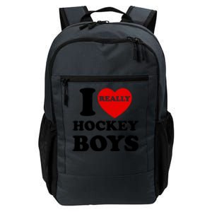 Retro I Heart Hockey I Love Hockey Family Matching Cute Gift Daily Commute Backpack