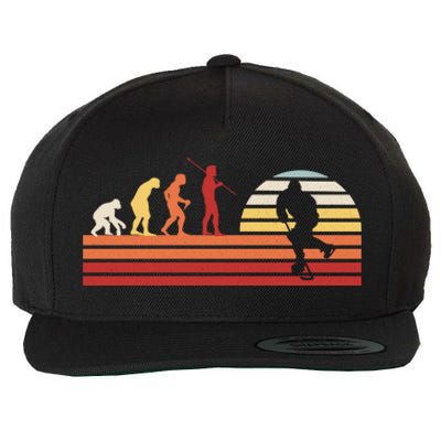 Retro Ice Hockey Player Gift Vintage Hockey Gift Wool Snapback Cap