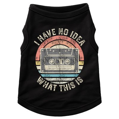 Retro I Have No Idea What This Is Funny Vintage Cassette Doggie Tank
