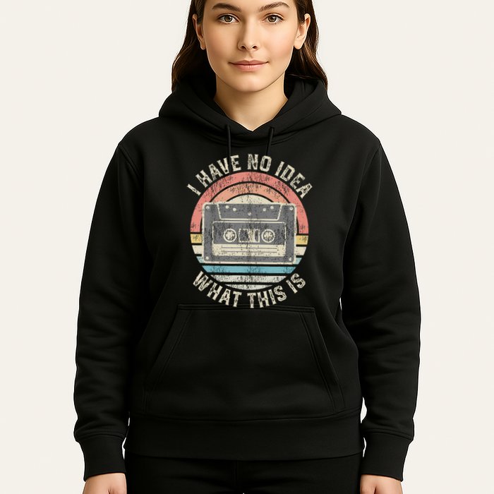 Retro I Have No Idea What This Is Funny Vintage Cassette Hoodie