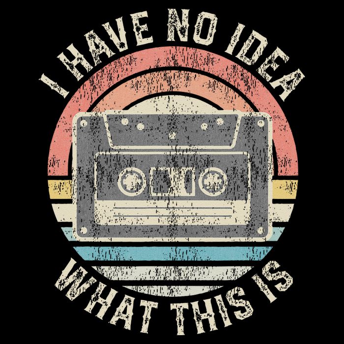 Retro I Have No Idea What This Is Funny Vintage Cassette Hoodie